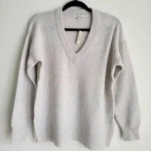 Madewell | Coziest Yarn Grey Bartlett V-Neck Pullover Sweater Medium